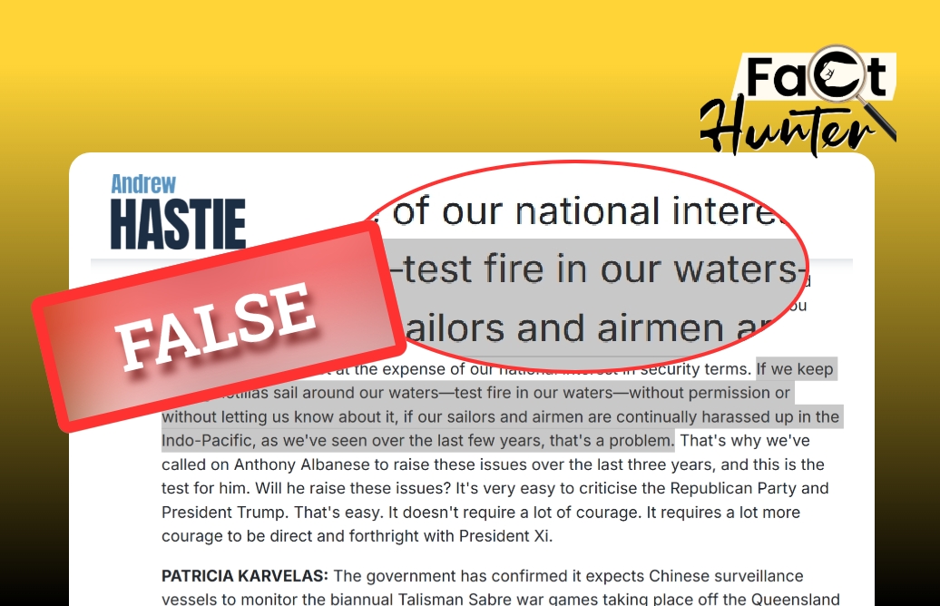Fact Check: Chinese Live-Fire Drills Occurred in International Waters, Not Australian Territory