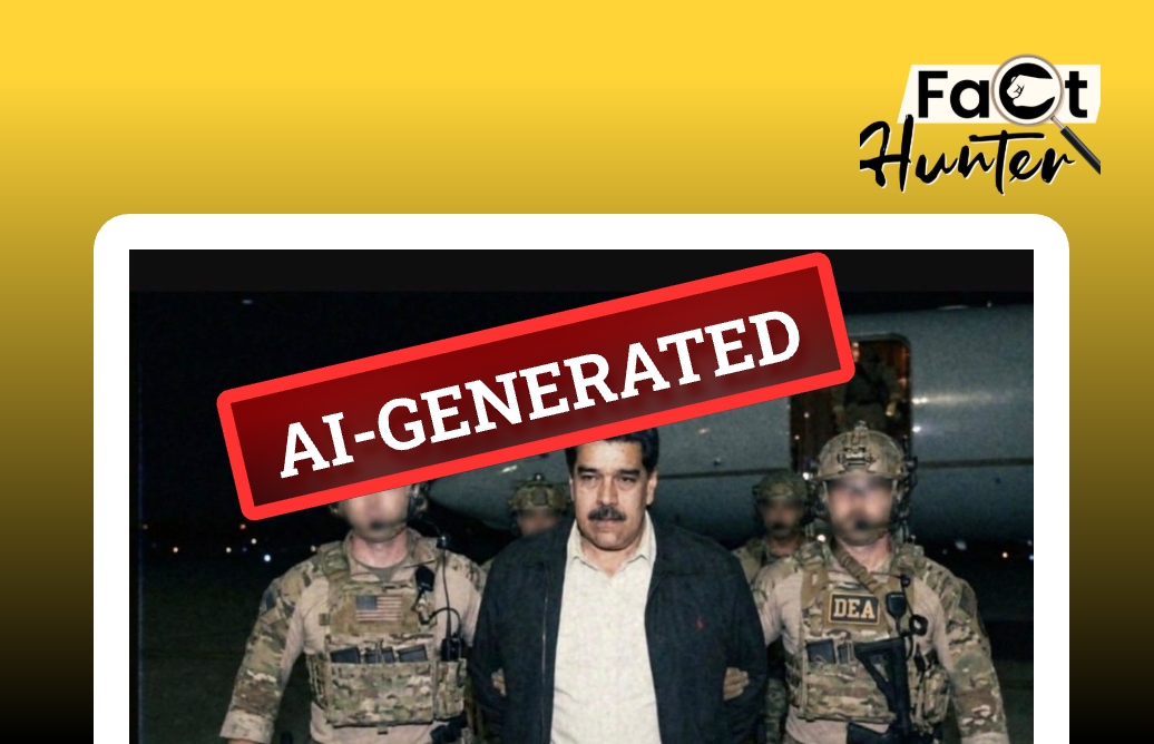 Image accompanying Maduro has been captured. He has been flown out of the country.