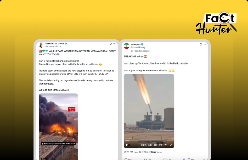 Fact Check: Two Viral Claims of Iran Hitting Israeli Refineries – One Out of Context, One AI-Generated