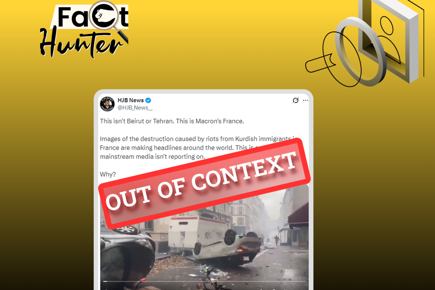 Fact Check: ‘Old Video, New Context’- 2022 Footage Misused as ‘Kurdish Riots’ ahead of France’s 2027 Election