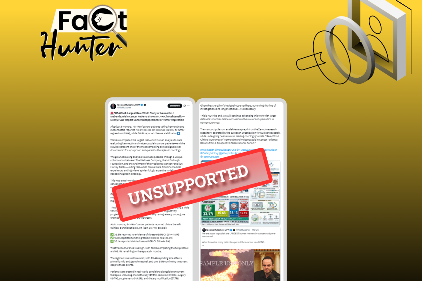 Fact Check: 84.4% Cancer Clinical Benefit Claim for Ivermectin and Mebendazole Is Unsupported