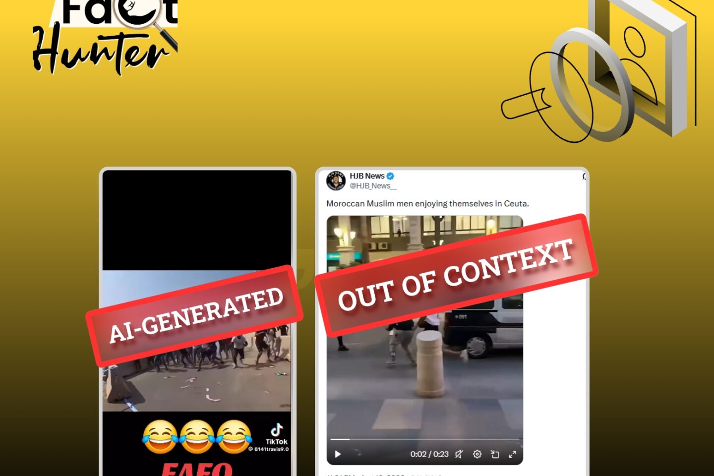 Fact Check: AI-Generated Video and 2021 Footage Circulate as Ceuta Crisis Imagery