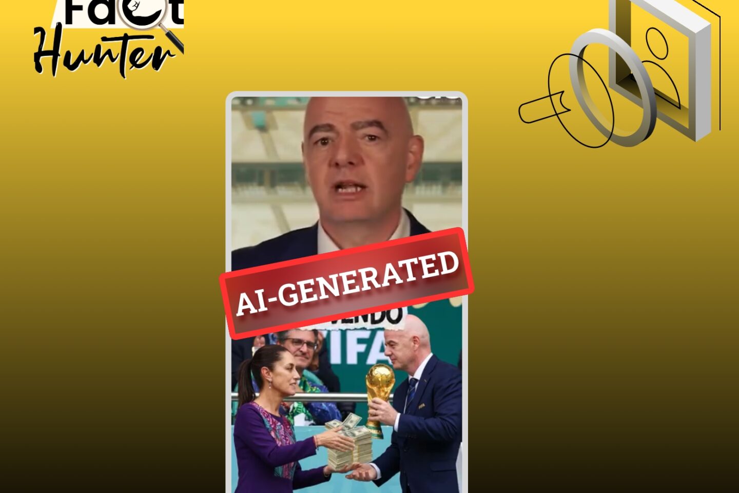 Fact Check: AI-Generated Audio Falsely Claims FIFA President Accused Mexican President of World Cup Bribe